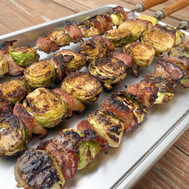 Skewered Bacon Brussels - Recipes - Hasty Bake Charcoal Grills